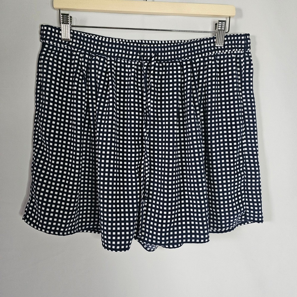 J.‎ Crew Mercantile Gingham Shorts Women's Size L Elastic Waist Drawstring